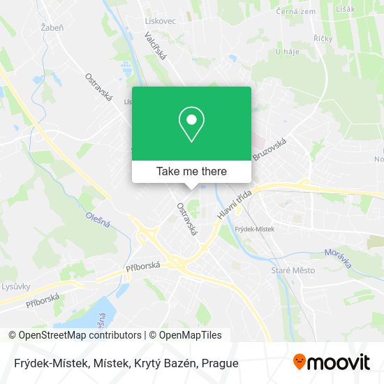 Frýdek-Místek, Místek, Krytý Bazén map
