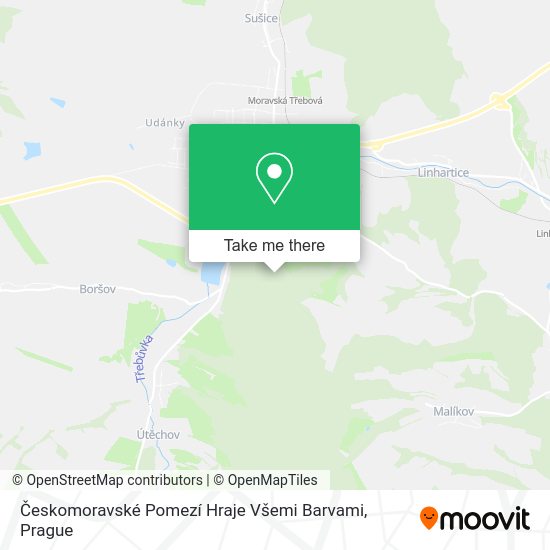 Českomoravské Pomezí Hraje Všemi Barvami map