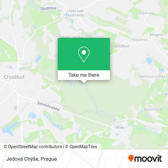 Jedová Chýše map