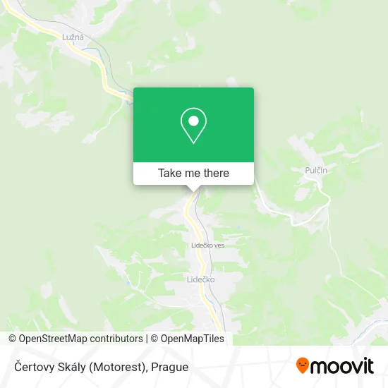 Карта Čertovy Skály (Motorest)