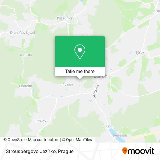 Карта Strousbergovo Jezírko
