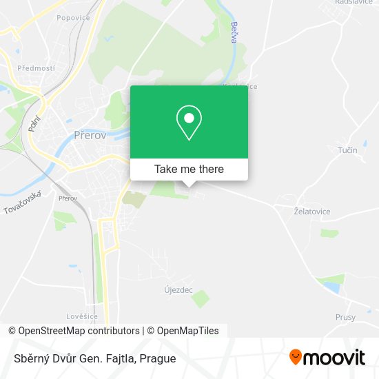 Sběrný Dvůr Gen. Fajtla map