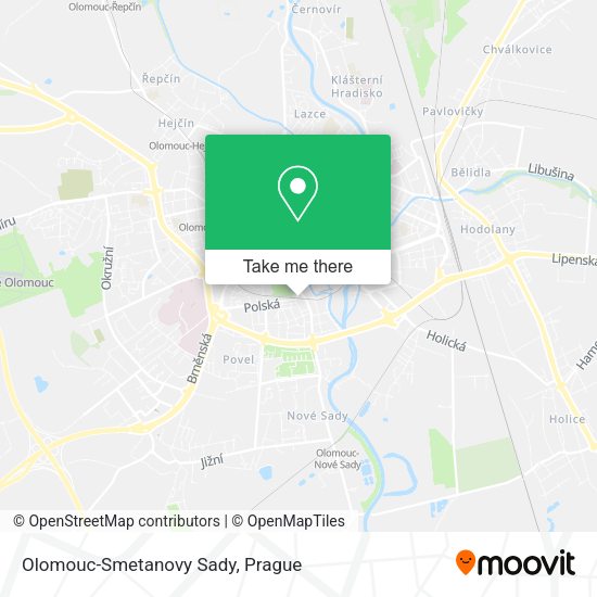 Olomouc-Smetanovy Sady map