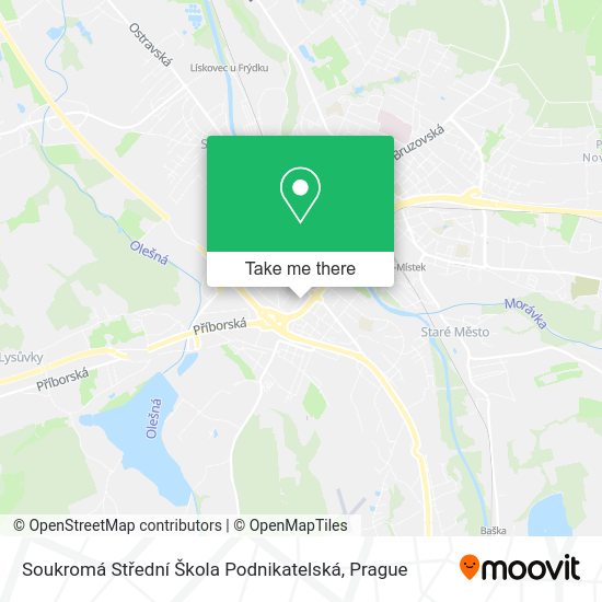 Soukromá Střední Škola Podnikatelská map