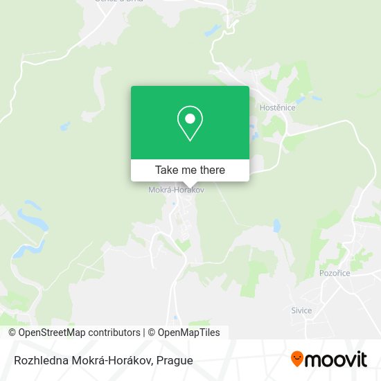 Rozhledna Mokrá-Horákov map
