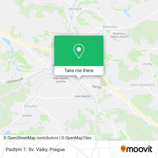 Padlým 1. Sv. Války map