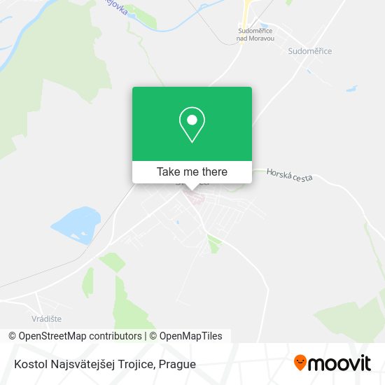 Kostol Najsvätejšej Trojice map