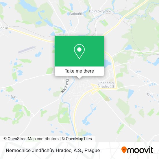 Nemocnice Jindřichův Hradec, A.S. map