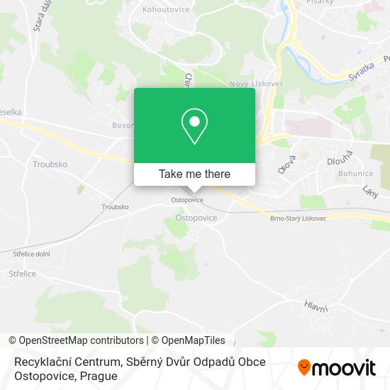 Recyklační Centrum, Sběrný Dvůr Odpadů Obce Ostopovice map