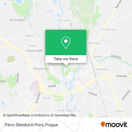Pěvci Slezských Písní map