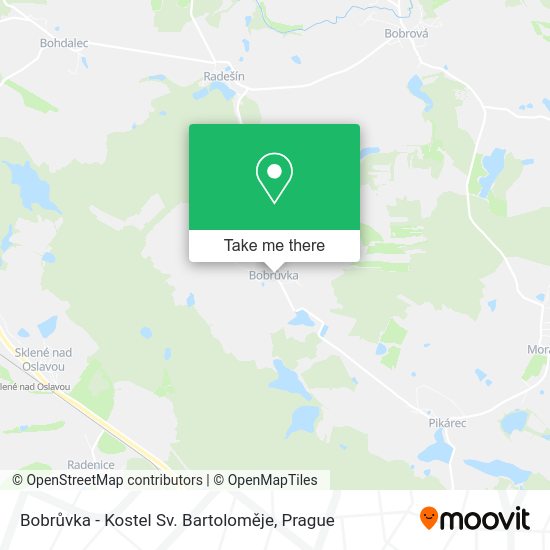 Bobrůvka - Kostel Sv. Bartoloměje map