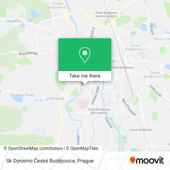 Sk Dynamo České Budějovice map