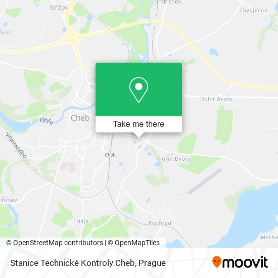 Карта Stanice Technické Kontroly Cheb