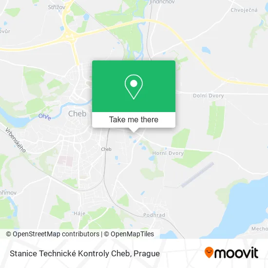 Карта Stanice Technické Kontroly Cheb