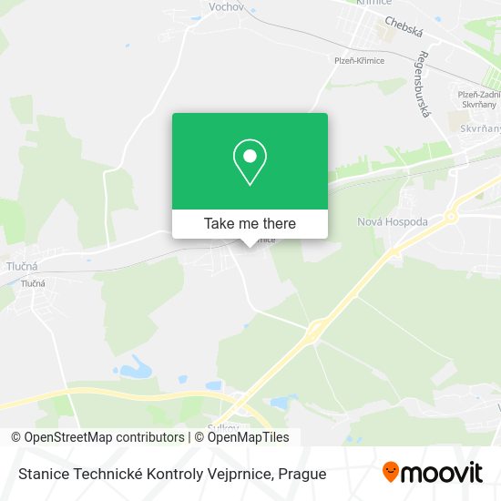 Stanice Technické Kontroly Vejprnice map