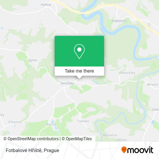 Fotbalové Hřiště map