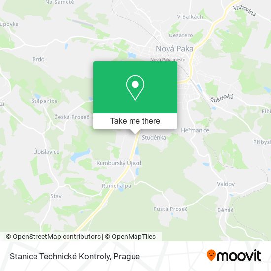 Stanice Technické Kontroly map