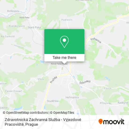 Карта Zdravotnická Záchranná Služba - Výjezdové Pracoviště