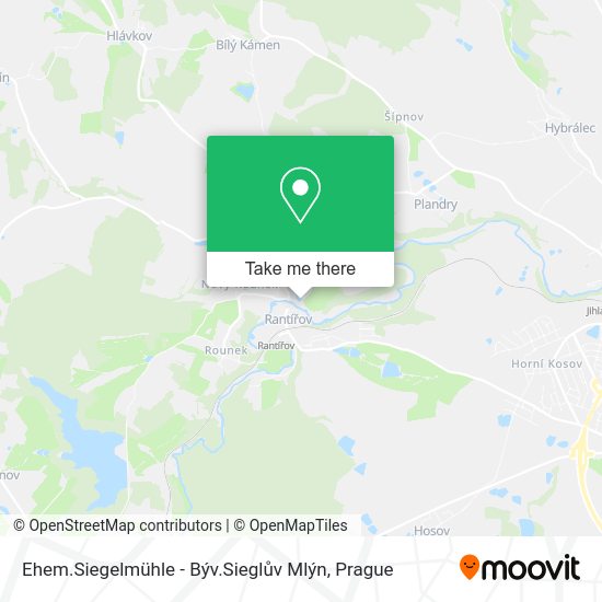 Ehem.Siegelmühle - Býv.Sieglův Mlýn map