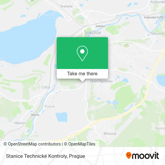 Карта Stanice Technické Kontroly