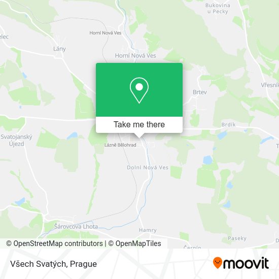 Všech Svatých map