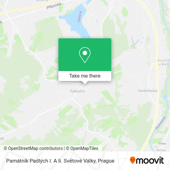 Památník Padlých I. A Ii. Světové Války map