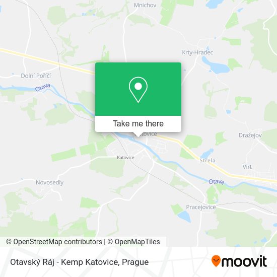 Otavský Ráj - Kemp Katovice map