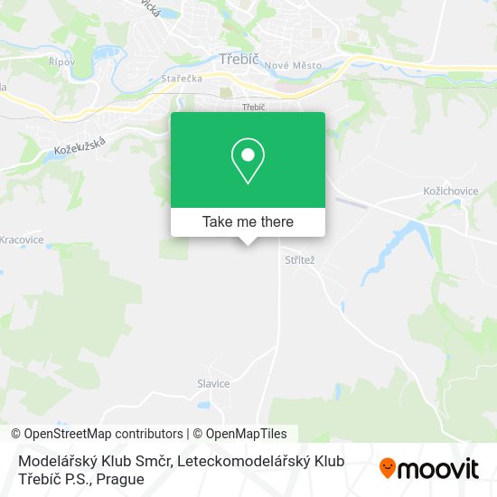 Modelářský Klub Smčr, Leteckomodelářský Klub Třebíč P.S. map