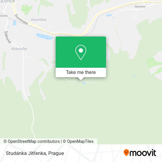 Studánka Jitřenka map