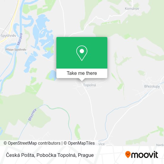 Česká Pošta, Pobočka Topolná map