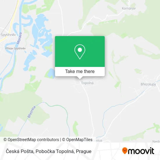 Карта Česká Pošta, Pobočka Topolná