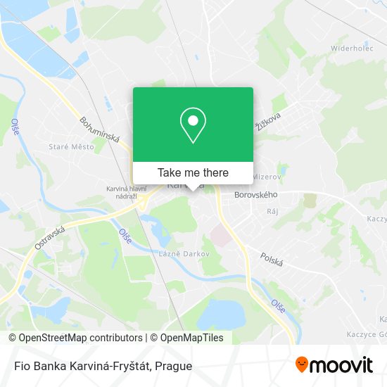 Fio Banka Karviná-Fryštát map