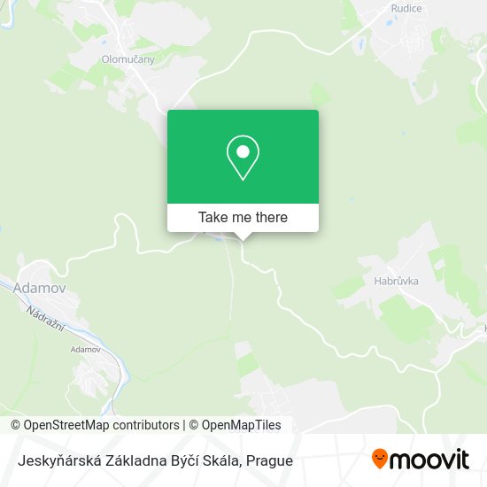 Jeskyňárská Základna Býčí Skála map