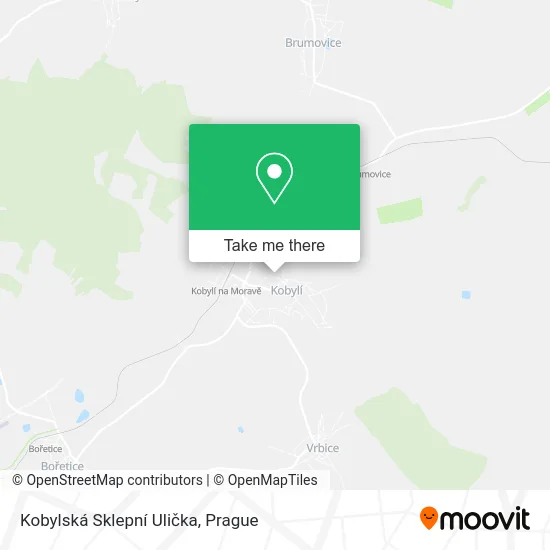 Карта Kobylská Sklepní Ulička