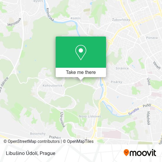 Libušino Údolí map