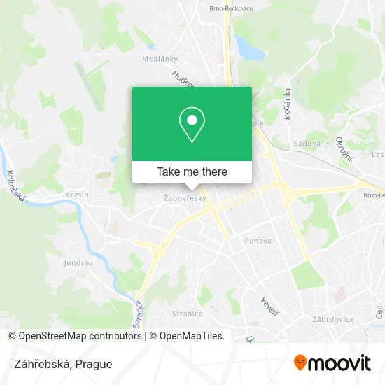 Карта Záhřebská