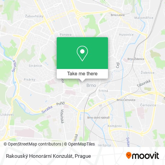 Rakouský Honorární Konzulát map