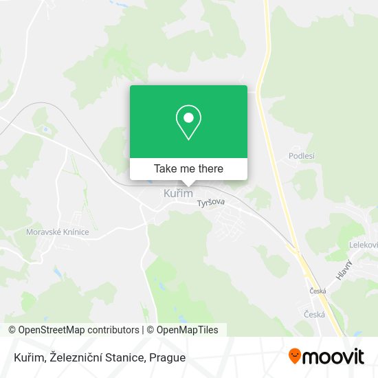 Kuřim, Železniční Stanice map