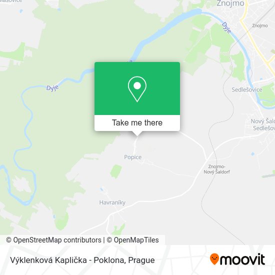Výklenková Kaplička - Poklona map