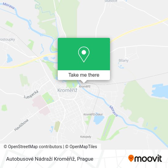 Autobusové Nádraží Kroměříž map