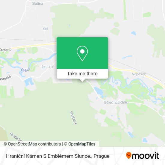 Hraniční Kámen S Emblémem Slunce. map