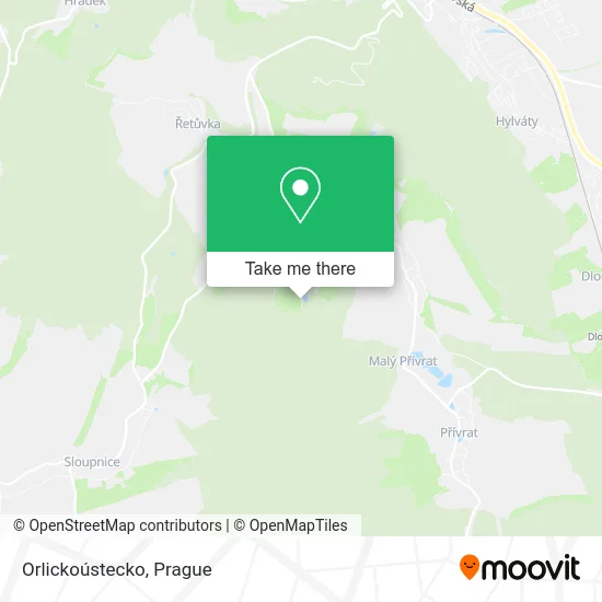 Карта Orlickoústecko