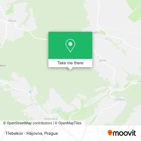 Карта Třebekov - Hájovna