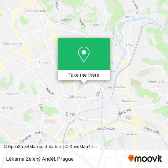 Lékárna Zelený Anděl map