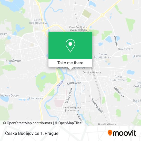 Карта České Budějovice 1