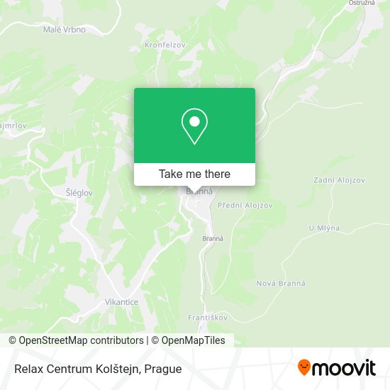 Карта Relax Centrum Kolštejn