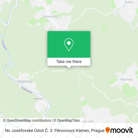 Ns Josefovské Údolí Č. 3: Pěnovcový Kámen map