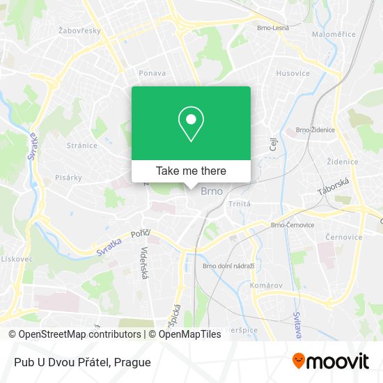 Карта Pub U Dvou Přátel
