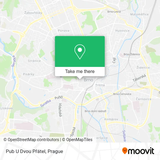 Карта Pub U Dvou Přátel