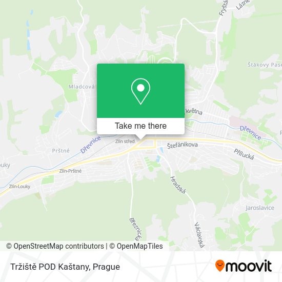 Tržiště POD Kaštany map